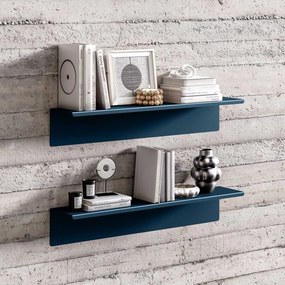 Metalowa półka ścienna Modern Joanne 70 cm, kolor granatowy