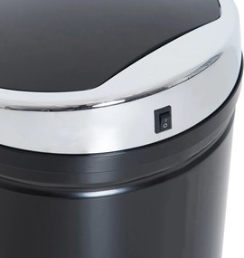 HOMCOM 42L Kosz na śmieci z czujnikiem, Automatyczny Kosz na Odpadki, Nierdzewny Kosz do Kuchni z Sensorem Podczerwieni, dla Kuchni, Jadalni