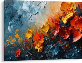 Obraz - Abstrakcyjny obraz kwiatów III. (70x50 cm)