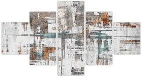 Obraz - Abstrakcyjne pociągnięcia (125x70 cm)