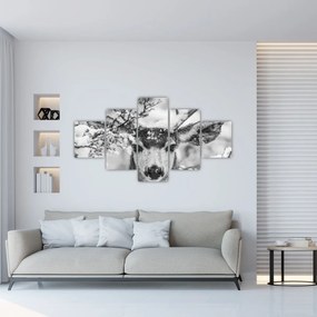 Obraz - Jeleń zimą (125x70 cm)