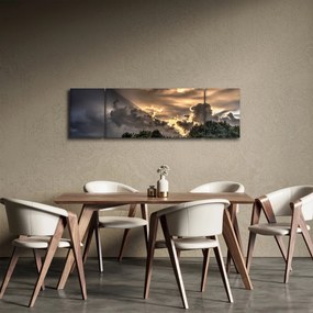 Obraz chmur i lasu (170x50 cm)