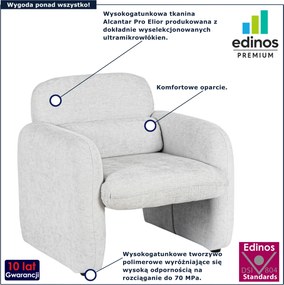 Szary fotel wypoczynkowy z podłokietnikami T8-D65