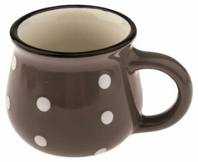 Kubek ceramiczny Dots 75 ml,  szary, 75 ml