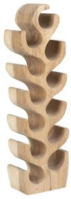 Stojak na butelki z drewna suar – 12 butelek – 28 × 19 × 100 cm (dł. × szer. × wys.) – kolor naturalny – GUIMARAS