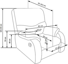 Fotel rozkładany Jeff