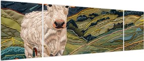 Obraz - Imitacja dzianego motywu (170x50 cm)
