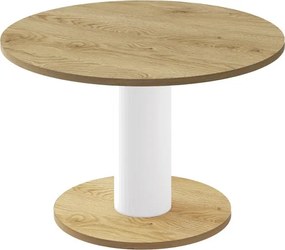 Okrągła ława do salonu Solo Mini 80 dąb