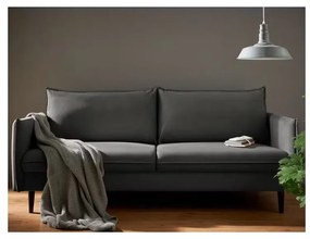 Ciemnoszara aksamitna sofa 203 cm Juli – Ropez