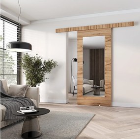 MINIO go for it, Drzwi przesuwne wewnętrzne CLEAN I 96 cm, z lustrem,  w kolorze dąb wotan
