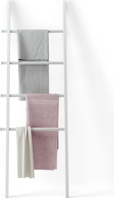 Biała drabina dekoracyjna z drewna topolowego Leana – Umbra