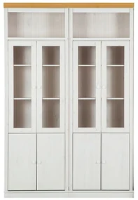 Biała witryna z litego drewna sosnowego 148x223 cm Anita – Støraa