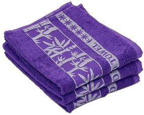 4x Ręcznik bambusowy BAMBOO fioletowy