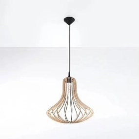 Lampa wisząca ELZA drewniana