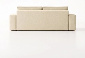 Sofa z Funkcją Spania CAMELIA Beżowa Boucle Nowoczesna