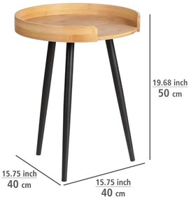 Bambusowy okrągły stolik ø 40 cm Loft – Wenko