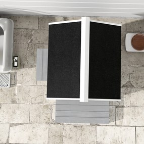 PawHut Zewnętrzny domek dla kotów z odpornym na warunki atmosferyczne dachem, oknem, balkonem, 2 poziomy, dla 1-2 kotów, Szary