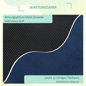 Podniesione Legowisko PawHut dla Psa, Niebieskie, Ze Stali I Tkaniny Oxford 600D, 76 x 61 x 18 cm