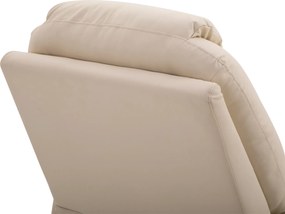 HOMCOM Fotel masujący z funkcją leżenia i relaksu skóra ekologiczna beżowy wygodny | Aosom PL