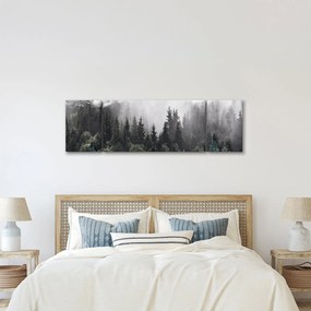 Obraz - Las z ilustrowanymi elementami (170x50 cm)