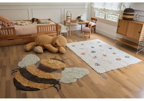 Żółty bawełniany dywan dziecięcy tkany ręcznie odpowiedni do prania 115x150 cm Bee – Lorena Canals