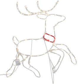 Świąteczna lampa podłogowa Jeleń 50 cm z LED, timerem i IP44 - Pax