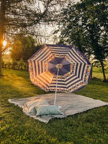 Biało-niebieski parasol LUMINA 180 cm
