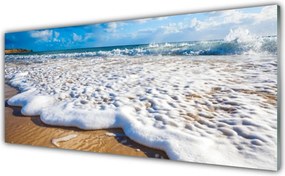 Szkło do Kuchni na Ścianę Piaszczysty Brzeg Oceanu