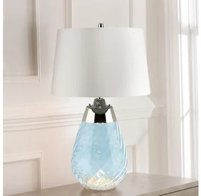 Elstead LENA-TL-S-NIEBIESKI-OWSS- LED Lampa stołowa 1xE27/60W/230V+1xGU10/7W niebieska/biała