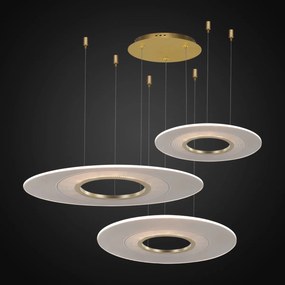 Designerska lampa z trzema okrągłymi kloszami Eclipse No.3