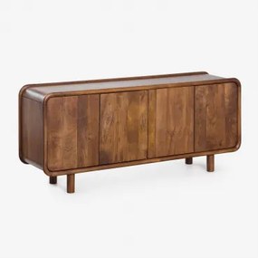 Aparador 175x45 Cm Z Drewna Mango Gina Ciemny Drewniany Uchwyt - Sklum