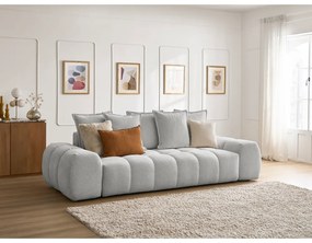 Jasnoszara sofa z tkaniny szenilowej 278 cm Everest – Bobochic Paris