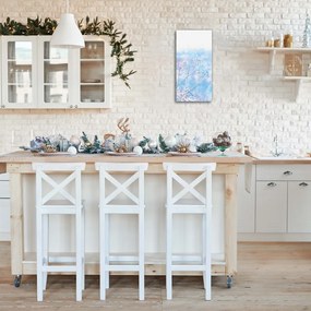 Zegar ścienny Zima Śnieg Boże Narodzenie