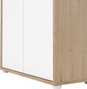 Dwudrzwiowy regał biurowy Sign 80 jackson hickory/biały mat