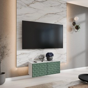 Szafka RTV wisząca ROVA 100 cm do Salonu pod Telewizor - Biały