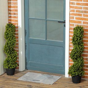 HOMCOM Zestaw 2 Dekoracyjnych Roślin, Sztuczne Rośliny w Doniczkach, Sztuczna Zielenina do Domu, Wewnątrz, Na Zewnątrz, 90 cm, Zielone