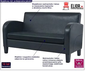 Dwuosobowa sofa Mayor 2X - czarna