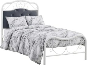 Białe łóżko metalowe 90 x 200 cm N3-C40