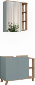 Zestaw mebli łazienkowych sonoma/niebieski 80x35x65 karen