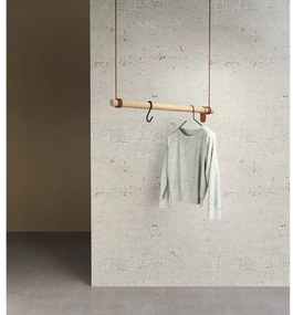 Wieszak ścienny z litego drewna dębowego w naturalnym kolorze 80 cm Swing M – LIND DNA