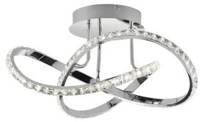 Przysufitowy żyrandol LED ściemnialny ABRO LED/26W/230V błyszczący chrom