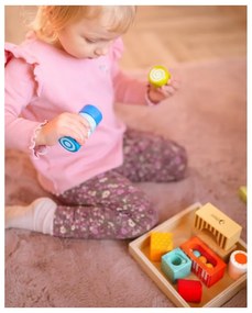 Classic world drewniane klocki sensoryczne 7 funkcji układanka multifunkcyjna kształty dźwięk montessori 14 el.