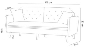 Sofa rozkładana Terra Grey