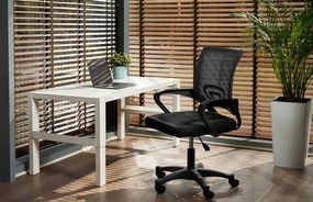 Czarne Ergonomiczne Krzesło Obrotowe Do Biurka K0-K70