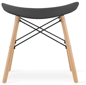 Taboret KORFU - czarny x 2