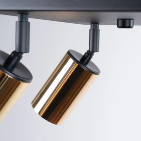 Plafon WINX 4 czarny/złoty SOLLUX  LIGHTING