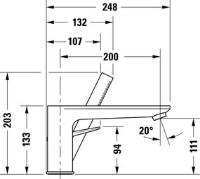 3-otworowa bateria wannowa Duravit Wave