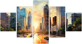 Obraz - Malowanie miasta (125x70 cm)