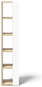 Biały regał w dekorze dębu 40x188 cm Ella – TemaHome