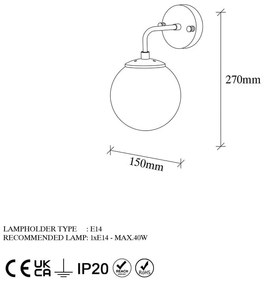 Kinkiet w kolorze złota Horn – Opviq lights